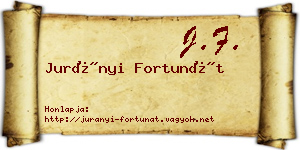 Jurányi Fortunát névjegykártya